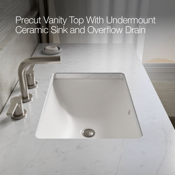 KOHLER K-CM99535-BD1 Poplin 48" bathroom vanity cabinet with sink and quartz top, linen white - view 4