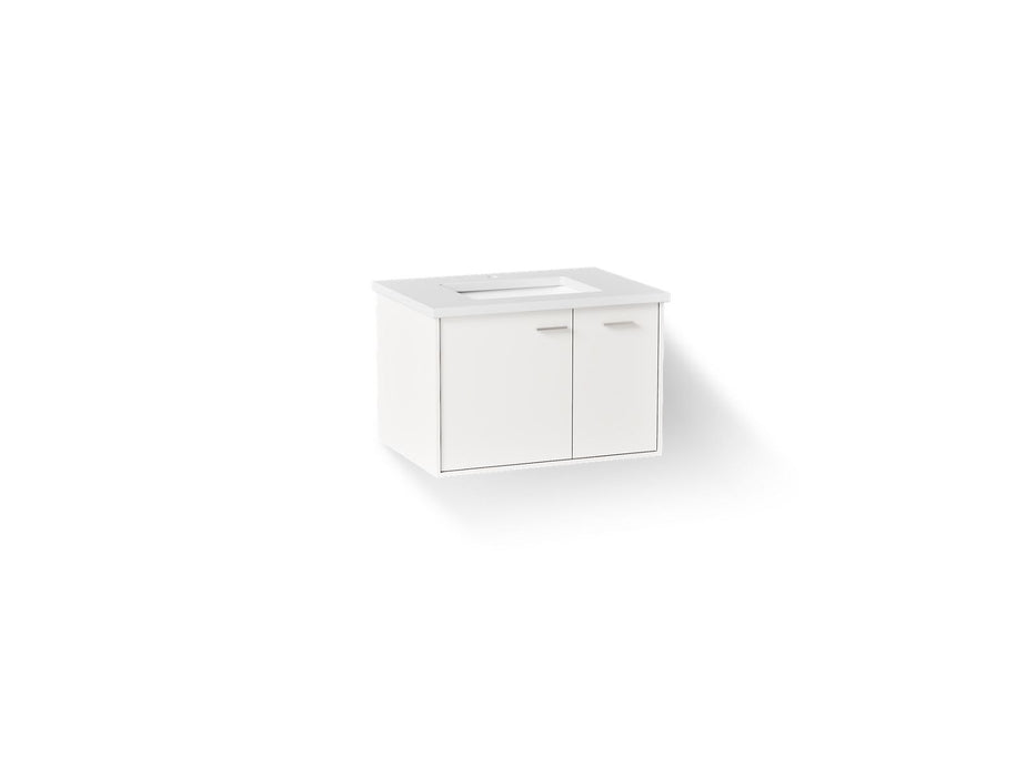KOHLER K-CM99541-BD1 Jute 31" wall-hung bathroom vanity cabinet with sink and quartz top, linen white