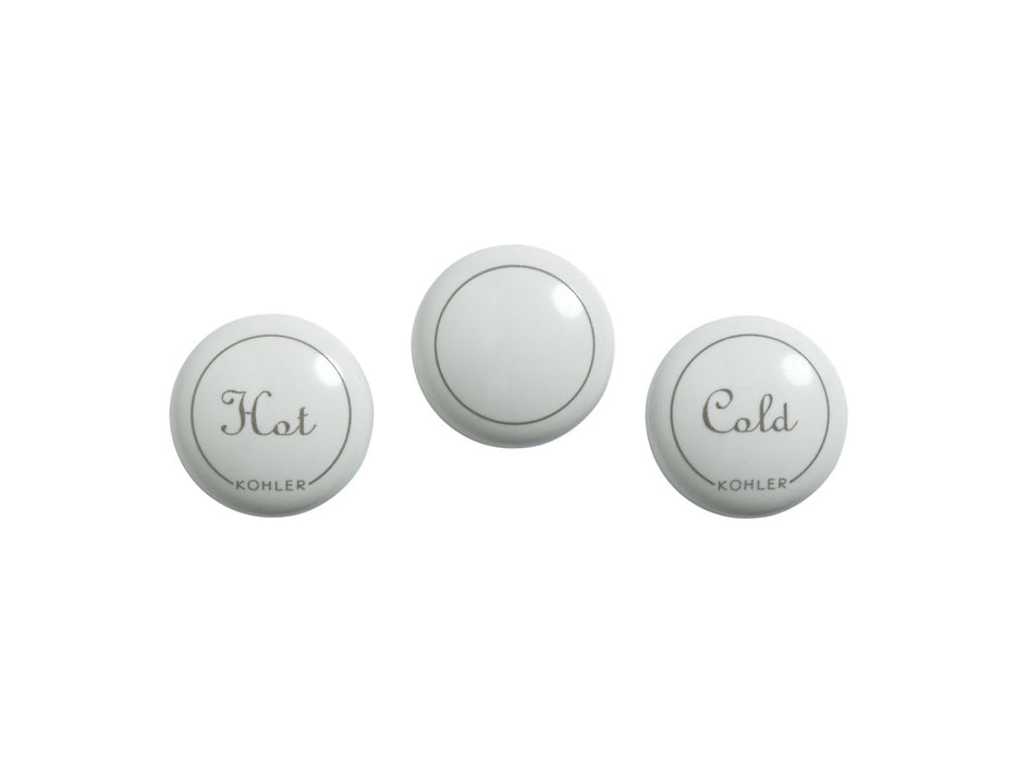 KOHLER K-GP1077791-0 K-GP1077791 Fairfax Centerset Plug Buttons, white