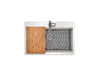 KOHLER K-RC78957-1PC Pro-Inspired 33" Top-/undermount Single-bowl Kitchen Sink Kit, Stainless Steel - 3/4 view of product