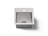 KOHLER K-RH20908-1 Lyric 15" Top-/under-mount Single-bowl Bar Sink, Stainless Steel - 3/4 view of product