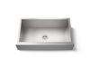 KOHLER K-RH20910 Lyric 34" Undermount Single-bowl Farmhouse Kitchen Sink, Stainless Steel - 3/4 view of product