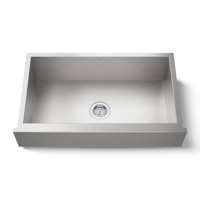 KOHLER K-RH20910 Lyric 34" Undermount Single-bowl Farmhouse Kitchen Sink, Stainless Steel - 3/4 view of product