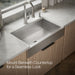 KOHLER K-RH20910 Lyric 34" Undermount Single-bowl Farmhouse Kitchen Sink, Stainless Steel - image focused on single product s