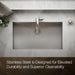 KOHLER K-RH20912 Lyric 32" Undermount Single-bowl Kitchen Sink, Stainless Steel - Detail image of a product feature