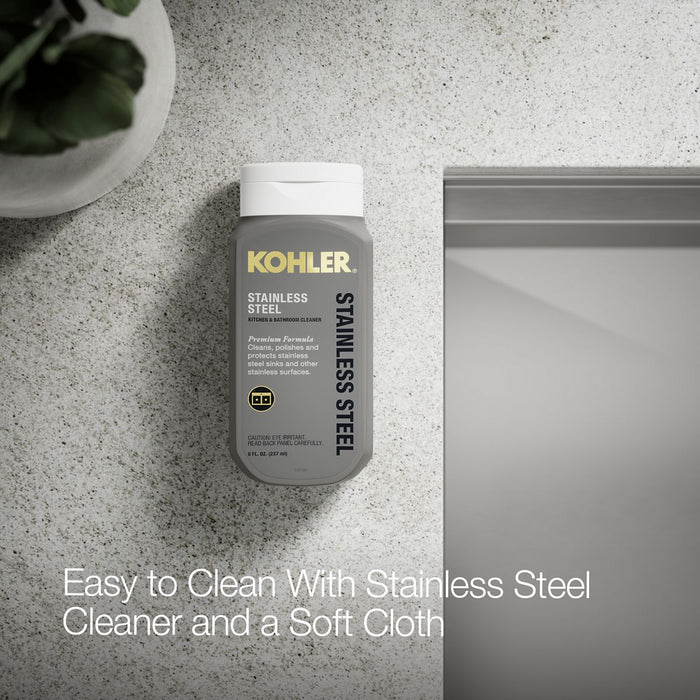KOHLER K-RH23375-4PC Lyric Workstation 27" Top-/undermount Single-bowl Kitchen Sink, Stainless Steel - Detail image of a prod