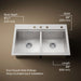 3/4 view of product with dimensions
