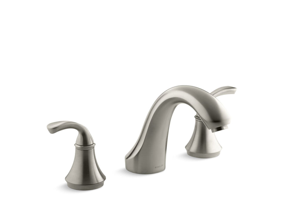 KOHLER K-T10278-4 Forté Sculpted Deck-mount bath faucet trim for high-flow valve, valve not included, vibrant brushed nickel