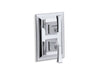 KOHLER K-T10422-4V Memoirs MasterShower temperature and volume control valve trim, polished chrome