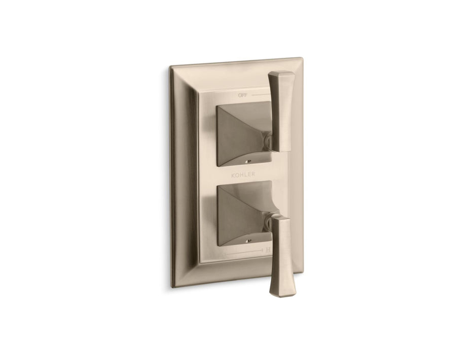 KOHLER K-T10422-4V Memoirs MasterShower temperature and volume control valve trim, vibrant brushed bronze