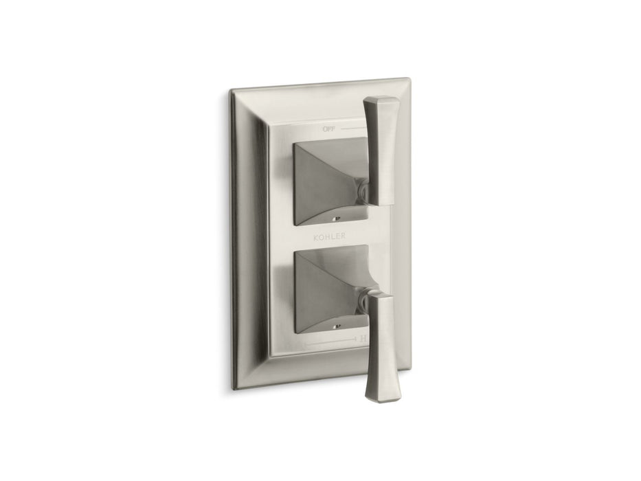 KOHLER K-T10422-4V Memoirs MasterShower temperature and volume control valve trim, vibrant brushed nickel