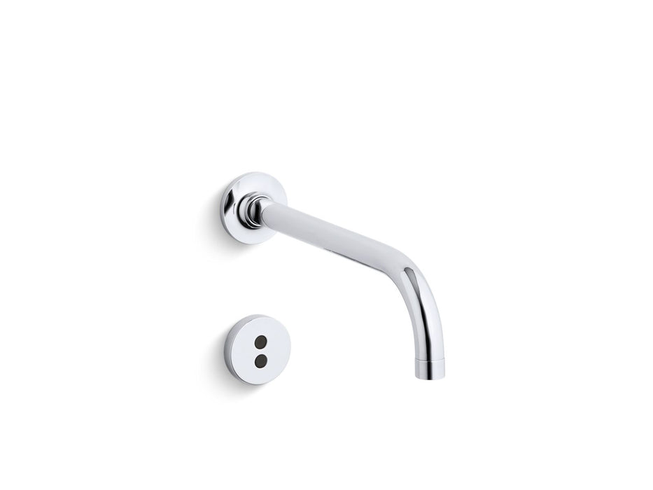 KOHLER K-T11839 Purist Shelf-back commercial lavatory faucet with grid drain and lever handles, polished chrome