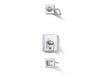 KOHLER K-T13133-4AL Pinstripe Rite-Temp bath and shower trim kit with push-button diverter and lever handle, without...