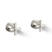 KOHLER K-T13141-3A Pinstripe Deck-mount bath faucet handle trim with Cross design, vibrant polished nickel