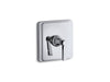 KOHLER K-T13173-4A Pinstripe MasterShower temperature control valve trim with Lever handle, polished chrome