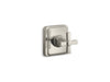 KOHLER K-T13174-3A Pinstripe MasterShower volume control valve trim with cross handle, vibrant polished nickel