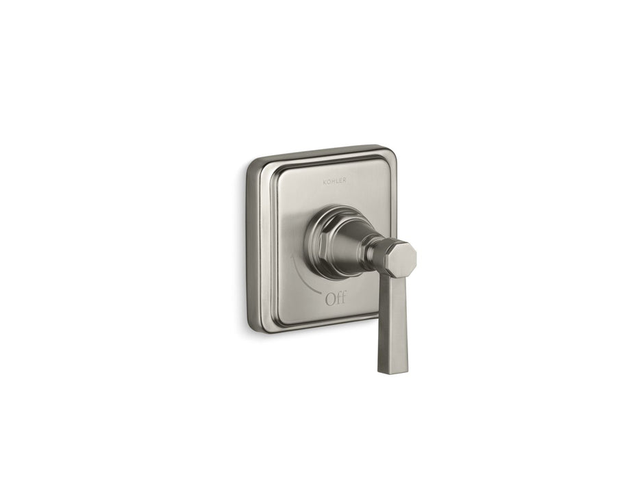 KOHLER K-T13174-4A Pinstripe MasterShower volume control valve trim with lever handle