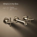 KOHLER K-T14413-3 Purist Wall-mount bathroom sink faucet trim with Cross handles, 1.2 gpm, vibrant brushed bronze - view 5