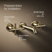 KOHLER K-T14413-3 Purist Wall-mount bathroom sink faucet trim with Cross handles, 1.2 gpm, vibrant french gold - view 2