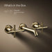 KOHLER K-T14413-3 Purist Wall-mount bathroom sink faucet trim with Cross handles, 1.2 gpm, vibrant french gold - view 5