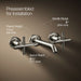 KOHLER K-T14413-3 Purist Wall-mount bathroom sink faucet trim with Cross handles, 1.2 gpm, vibrant polished nickel - view 2