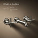 KOHLER K-T14413-3 Purist Wall-mount bathroom sink faucet trim with Cross handles, 1.2 gpm, vibrant polished nickel - view 5