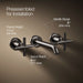 KOHLER K-T14413-3 Purist Wall-mount bathroom sink faucet trim with Cross handles, 1.2 gpm, vibrant titanium - view 2