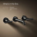 KOHLER K-T14413-4 Purist Wall-mount bathroom sink faucet trim with Lever handles, 1.2 gpm, matte black - view 5