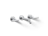 KOHLER K-T14413-4 Purist Wall-mount bathroom sink faucet trim with Lever handles, 1.2 gpm, polished chrome