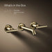 KOHLER K-T14413-4 Purist Wall-mount bathroom sink faucet trim with Lever handles, 1.2 gpm, vibrant french gold - view 5