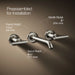 KOHLER K-T14413-4 Purist Wall-mount bathroom sink faucet trim with Lever handles, 1.2 gpm, vibrant polished nickel - view 2