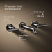 KOHLER K-T14413-4 Purist Wall-mount bathroom sink faucet trim with Lever handles, 1.2 gpm, vibrant titanium - view 2