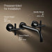 KOHLER K-T14414-3 Purist Wall-mount bathroom sink faucet trim with Cross handles, 1.2 gpm, matte black - view 2