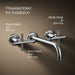 KOHLER K-T14414-3 Purist Wall-mount bathroom sink faucet trim with Cross handles, 1.2 gpm, polished chrome - view 2
