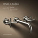 KOHLER K-T14414-3 Purist Wall-mount bathroom sink faucet trim with Cross handles, 1.2 gpm, vibrant polished nickel - view 5