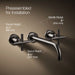 KOHLER K-T14414-3 Purist Wall-mount bathroom sink faucet trim with Cross handles, 1.2 gpm, vibrant titanium - view 2