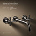 KOHLER K-T14414-3 Purist Wall-mount bathroom sink faucet trim with Cross handles, 1.2 gpm, vibrant titanium - view 5