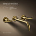 KOHLER K-T14414-4 Purist Wall-mount bathroom sink faucet trim with Lever handles, 1.2 gpm, vibrant brushed moderne brass...