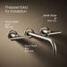 KOHLER K-T14414-4 Purist Wall-mount bathroom sink faucet trim with Lever handles, 1.2 gpm, vibrant brushed nickel - view 2