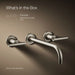 KOHLER K-T14414-4 Purist Wall-mount bathroom sink faucet trim with Lever handles, 1.2 gpm, vibrant brushed nickel - view 5