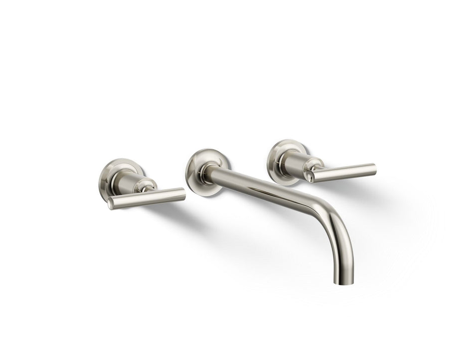 KOHLER K-T14414-4 Purist Wall-mount bathroom sink faucet trim with Lever handles, 1.2 gpm, vibrant polished nickel