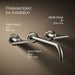 KOHLER K-T14414-4 Purist Wall-mount bathroom sink faucet trim with Lever handles, 1.2 gpm, vibrant polished nickel - view 2