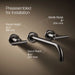 KOHLER K-T14414-4 Purist Wall-mount bathroom sink faucet trim with Lever handles, 1.2 gpm, vibrant titanium - view 2