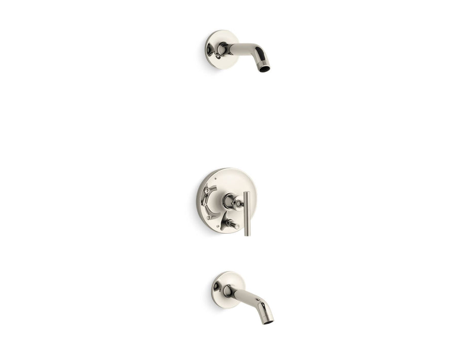 KOHLER K-T14420-4L Purist Rite-Temp bath and shower trim kit with push-button diverter and lever handle, without...