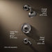 3/4 view of product with dimensions