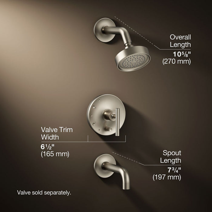 3/4 view of product with dimensions