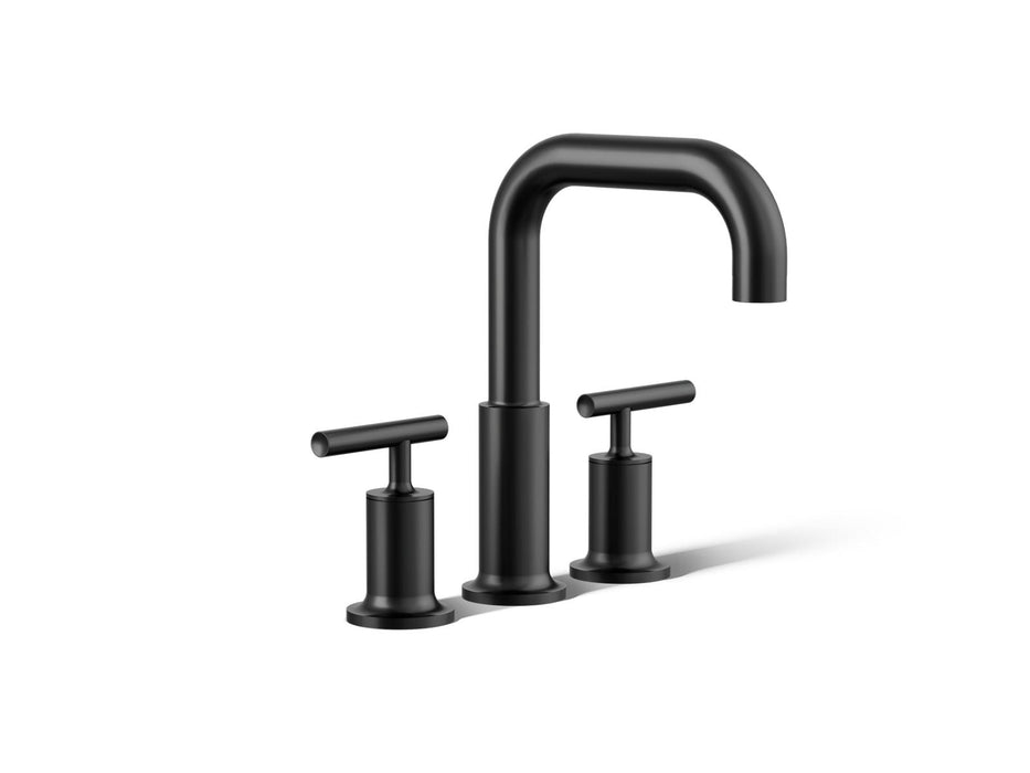 KOHLER K-T14428-4 Purist Deck-mount bath faucet trim with Lever handles, matte black