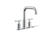 KOHLER K-T14428-4 Purist Deck-mount bath faucet trim with Lever handles, polished chrome