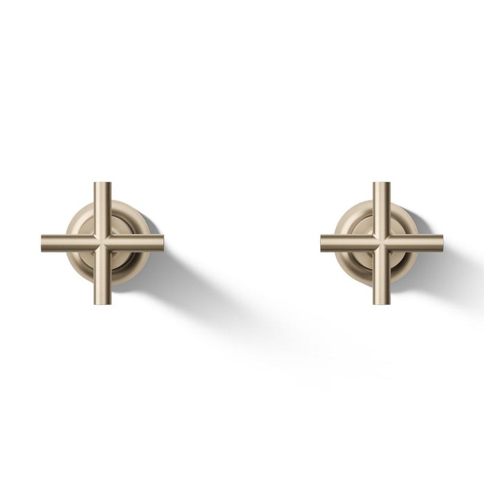KOHLER K-T14429-3 Purist Deck- or wall-mount bath faucet handle trim with cross design, vibrant brushed bronze - view 2