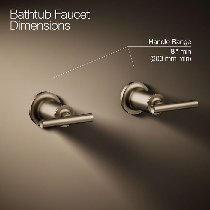 KOHLER K-T14429-4 Purist Deck- or wall-mount bath faucet handle trim with lever design